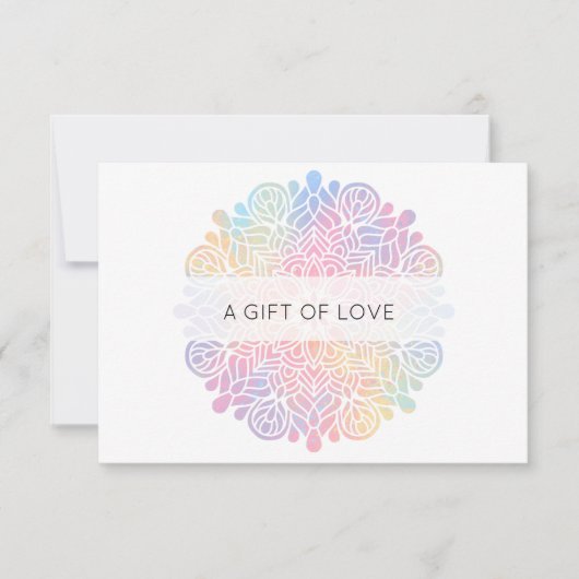 *~* Waterverf Pastel Rainbow Mandala Spiritueel (Voorkant)