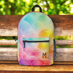 Waterverf Pastel Rainbow Schattige Monogram Bedrukte Rugzak<br><div class="desc">Verfris de dag van uw kind met de Waterverf Pastel Rainbow Schattige Monogram bedrukte rugzak. Deze charmante rugzak heeft een prachtig waterverf pastel regenboogontwerp met donzige wolken, aanpasbaar met het monogram van uw kind voor een persoonlijk tintje. Gemaakt van duurzame materialen, het omvat ruime compartimenten en stevige ritsen, perfect voor...</div>
