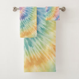 Waterverf Pastel Rainbow Tie Dye Bad Handdoek