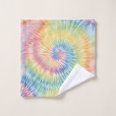 Waterverf Pastel Rainbow Tie Dye Bad Handdoek (Wasdoekje)