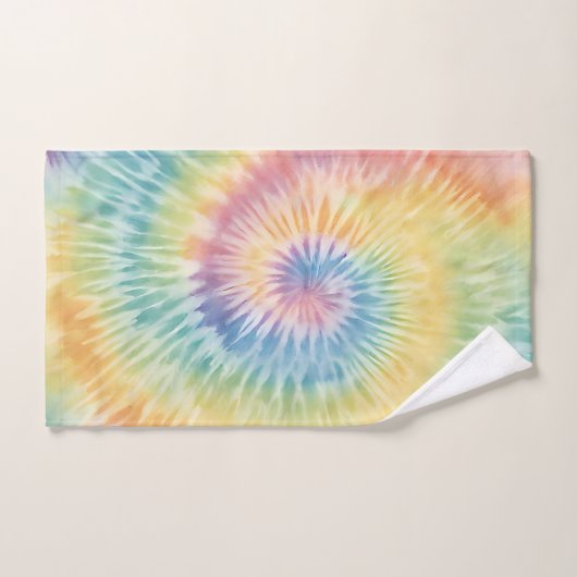 Waterverf Pastel Rainbow Tie Dye Bad Handdoek (Handdoek)