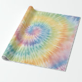 Waterverf Pastel Rainbow Tie Dye Cadeaupapier (Uitgerold)