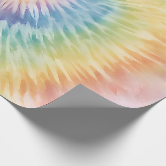 Waterverf Pastel Rainbow Tie Dye Cadeaupapier (Hoek)