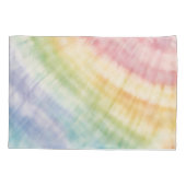 Waterverf Pastel Rainbow Tie Dye Kussensloop (Achterkant-Links)