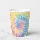 Waterverf Pastel Rainbow Tie Dye Papieren Bekers (Links)