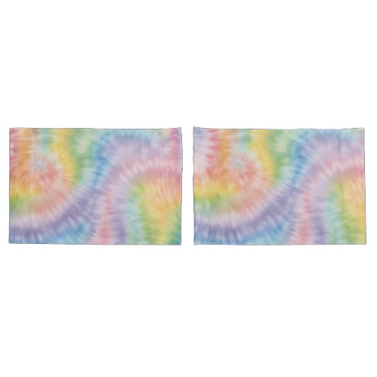 Waterverf Pastel Rainbow Tie Dye Pillow Hoesje Kussensloop (Achterkant-Set)