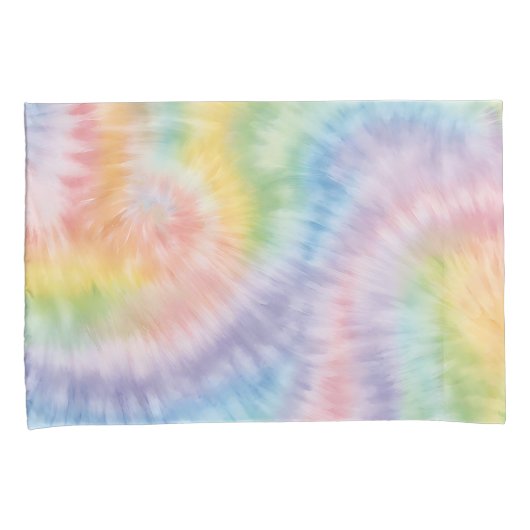 Waterverf Pastel Rainbow Tie Dye Pillow Hoesje Kussensloop (Voorkant-Rechts)