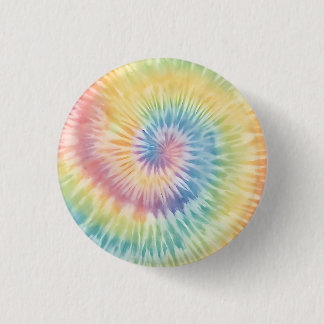 Waterverf Pastel Rainbow Tie Dye Ronde Button 3,2 Cm