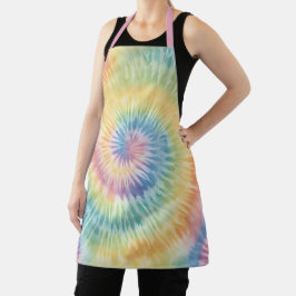 Waterverf Pastel Rainbow Tie Dye Schort