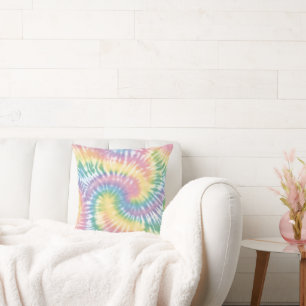 Waterverf Pastel Rainbow Tie Dye Sierkussen