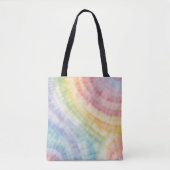 Waterverf Pastel Rainbow Tie Dye Sierkussen Tote Bag (Voorkant)
