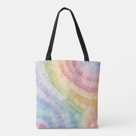 Waterverf Pastel Rainbow Tie Dye Sierkussen Tote Bag (Achterkant)