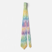 Waterverf Pastel Rainbow Tie Dye Stropdas (Voorkant)