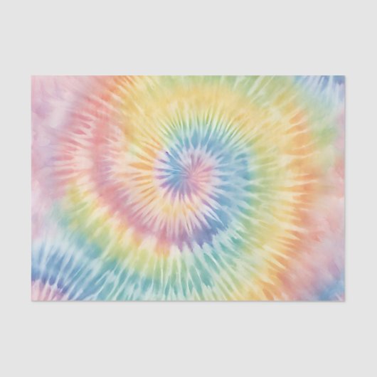 Waterverf Pastel Rainbow Tie Dye Tissuepapier (Voorkant)