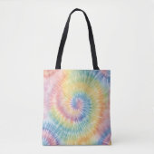 Waterverf Pastel Rainbow Tie Dye Tote Bag (Voorkant)