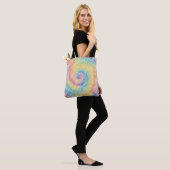 Waterverf Pastel Rainbow Tie Dye Tote Bag (Op model)