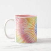 Waterverf Pastel Rainbow Tie Dye Tweekleurige Koffiemok (Links)