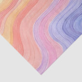 Waterverf Pastel Rainbow Wavy Texture Tissuepapier (Detail)