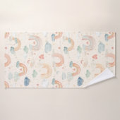Waterverf Pastel Regenboog Baby Bad Handdoek (Badhanddoek)