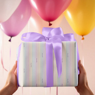 Waterverf Pastel Regenboog Stripe Cadeaupapier