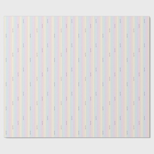 Waterverf Pastel Regenboog Stripe Cadeaupapier (Vlak)