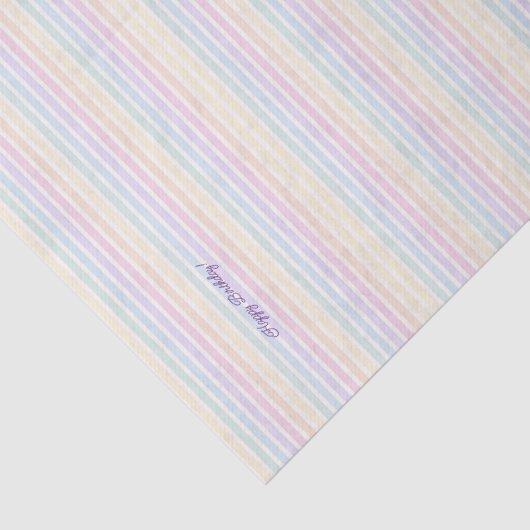 Waterverf Pastel Regenboog Stripe Tissuepapier (Detail)