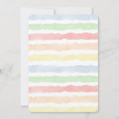 Waterverf pastel regenboog tweeling baby shower kaart (Achterkant)