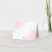 Waterverf Pastel Roze Gouden Bar Mitswa Bedankkaart (Achterkant)