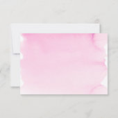 Waterverf Pastel Roze Gouden Bat Mitzvah RSVP Kaar (Achterkant)