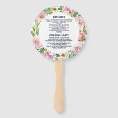 Waterverf pastel-roze pinda's floral bouquet handwaaier (Voorkant)