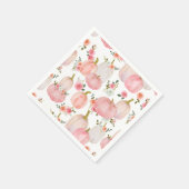 Waterverf Pastel Roze pompoen Rozen Baby shower Servet (Hoek)