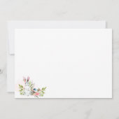 Waterverf Pastel Roze Rozen Bunny Happy Easter Notitiekaartje (Achterkant)