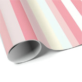 Waterverf Pastel Roze Xmas Candy Cane Pattern Cadeaupapier (Rol Hoek)