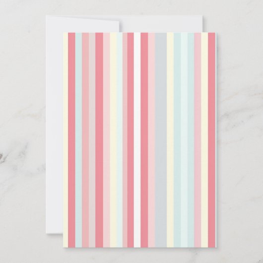 Waterverf Pastel Roze Xmas Candy Cane Pattern Feestdagenkaart (Voorkant)