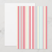 Waterverf Pastel Roze Xmas Candy Cane Pattern Feestdagenkaart (Voorkant / Achterkant)
