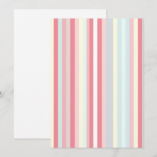 Waterverf Pastel Roze Xmas Candy Cane Pattern Feestdagenkaart (Voorkant / Achterkant)