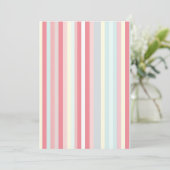 Waterverf Pastel Roze Xmas Candy Cane Pattern Feestdagenkaart (Staand voorkant)