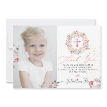 Waterverf Pastel Rozen Communie Dank u