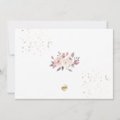 Waterverf Pastel Rozen Communie Dank u Kaart (Achterkant)