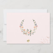 Waterverf Pastel Rozen Communie Dank u Kaart (Achterkant)