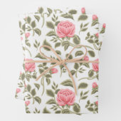 Waterverf Pastel Rozen Inpakpapier Vel (In situ)