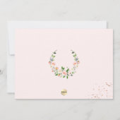 Waterverf pastel Rozen krans dank u Kaart (Achterkant)