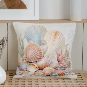 Waterverf Pastel Seashells Kussen