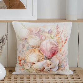 Waterverf Pastel Seashells Kussen
