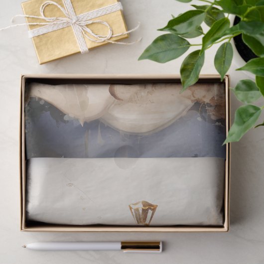  waterverf pastel shabby chique parfum tissuepapier (Geschenk)