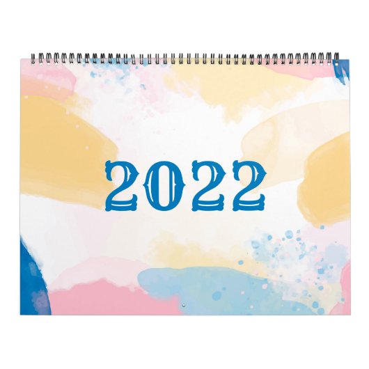 Waterverf Pastel Shade Square Foto Kalender (Hoes)