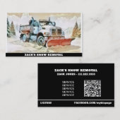 *~* Waterverf Pastel Sneeuwverwijdering Sneeuwwage Visitekaartje (Voorkant / Achterkant)