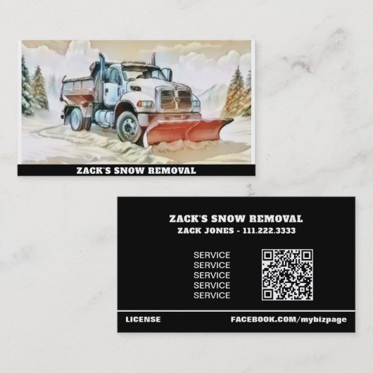 *~* Waterverf Pastel Sneeuwverwijdering Sneeuwwage Visitekaartje (Voorkant / Achterkant)