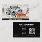 *~* Waterverf Pastel Sneeuwverwijdering Sneeuwwage Visitekaartje (Voorkant / Achterkant)