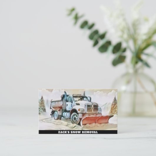 *~* Waterverf Pastel Sneeuwverwijdering Sneeuwwage Visitekaartje (Staand voorkant)
